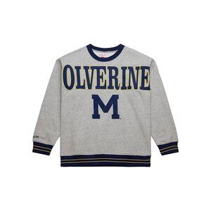 University Of Michigan Apparel Mens XL Wolverines Vintage‎ Logo Sweatshirt NWT